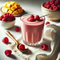 Red raspberry smoothie TLM Blog